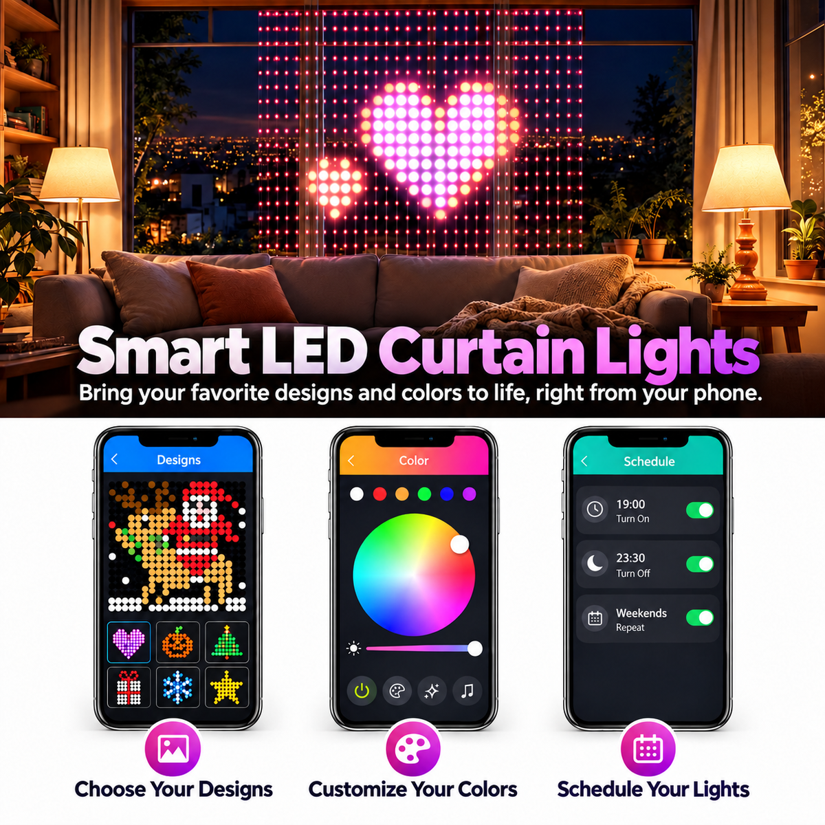 Magic Light | Customizable Curtain